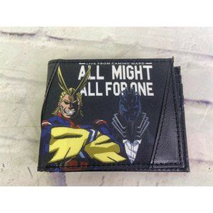 My Hero Academia All Might All For One Graphic Print Bi-Fold Wallet Anime NEW